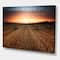 Designart - Landscape With A Field Full of Hay Bales At Sunset - Farmhouse Canvas Wall Art Print
